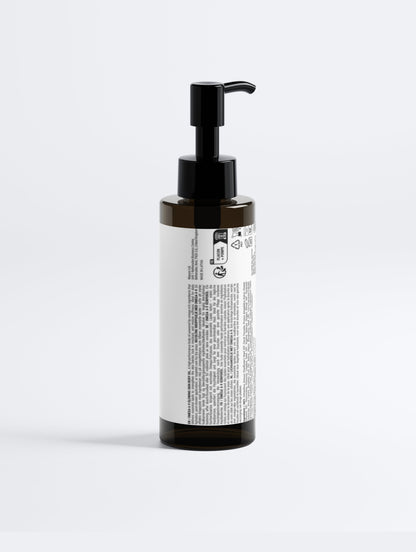 Huile corps vegan rose musquée vitamine E - texture huileuse dorée