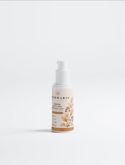 Sérum bakuchiol peaux sensibles - vue de profil packaging