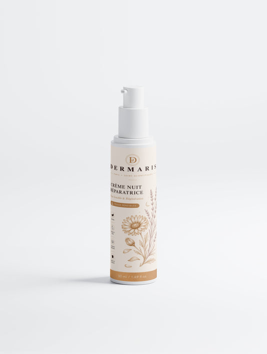Crème de nuit apaisante aloe vera algues marines - texture crémeuse