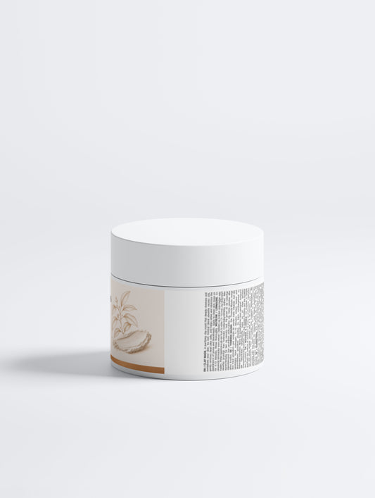 Masque argile blanche verte algues marines - texture crémeuse purifiante