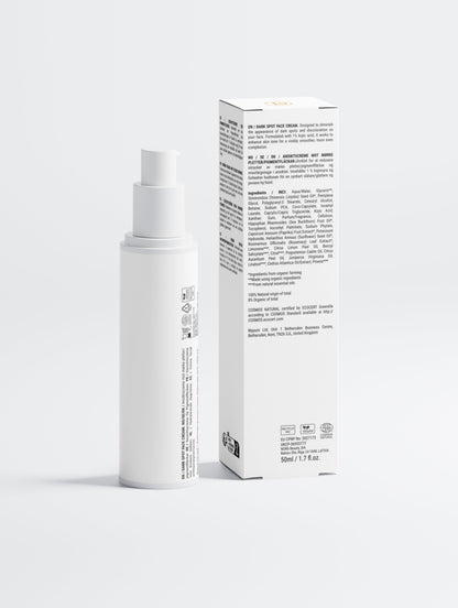 Crème anti-taches brunes visage DERMARIS - vue de profil packaging