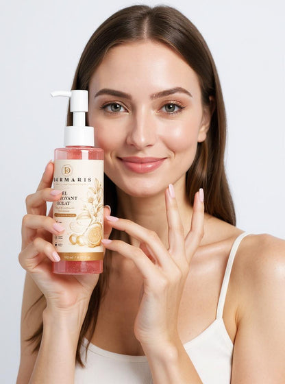 Facial Wash DERMARIS - femme tenant le produit