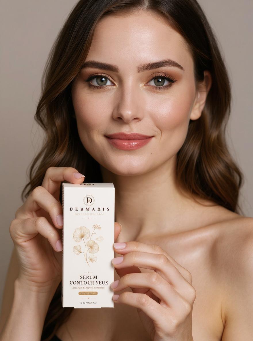 Eye Serum DERMARIS - femme tenant le produit