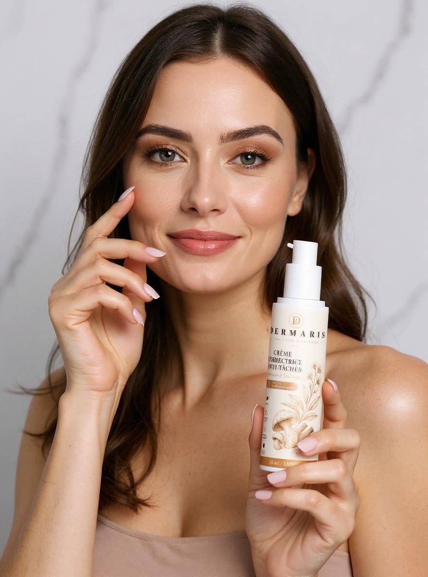 Dark Spot Cream DERMARIS - femme tenant le produit